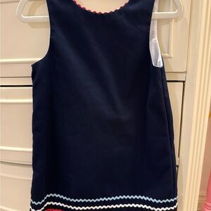 Bella Bliss 6 Helen Navy Sleeveless Ric Rac Dress